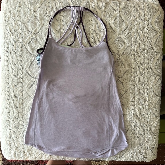 Lululemon Lighten Up Tank Heathered Lilac Blurry Belle Multi Deep Zinfandel sz 8 - Picture 15 of 15